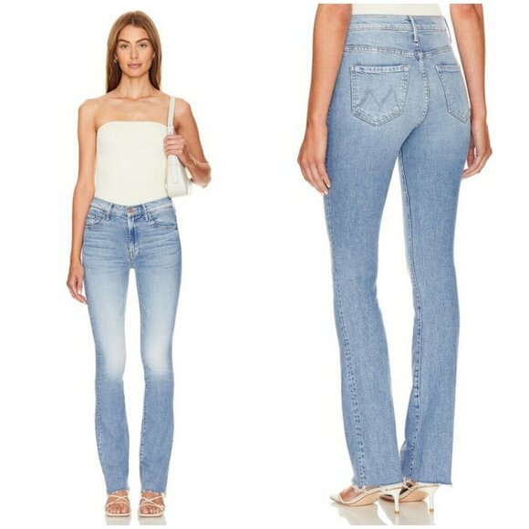 💕MOTHER💕 The Insider Sneak Fray Jeans ~ Love On The Beat 31 NWOT - Picture 9 of 16